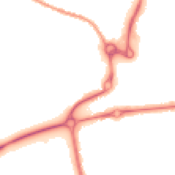 Night-time road noise heatmap for CO1 1ZS