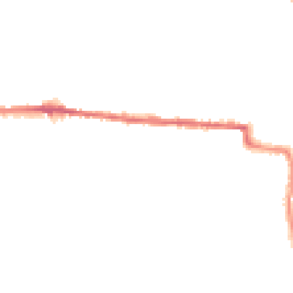 Night-time road noise heatmap for CO1 2JF