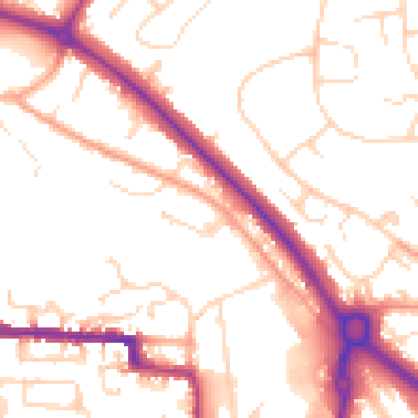 Daytime road noise heatmap for CO1 2SL