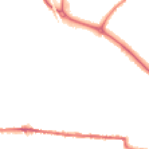 Night-time road noise heatmap for CO1 2TJ
