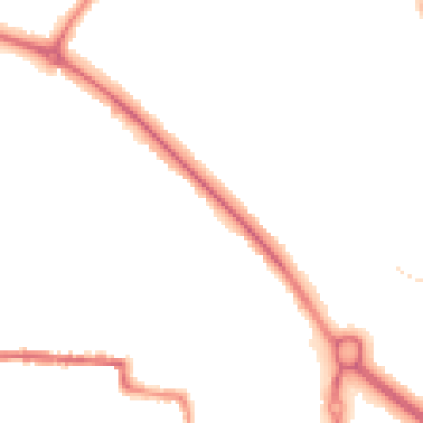 Night-time road noise heatmap for CO1 2TL