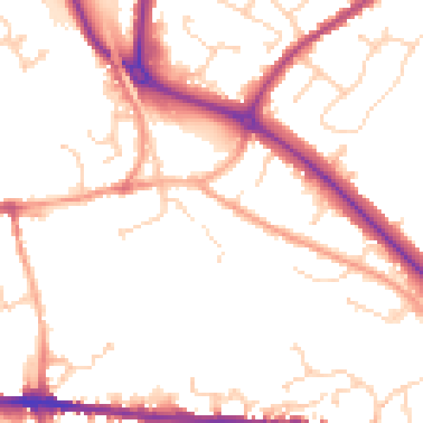 Daytime road noise heatmap for CO1 2WF