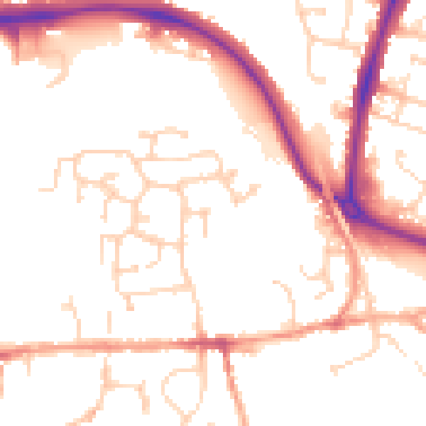 Daytime road noise heatmap for CO1 2YR