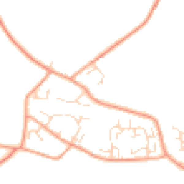 Daytime road noise heatmap for CO10 0AL