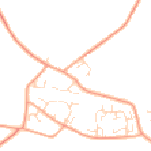 Daytime road noise heatmap for CO10 0AN