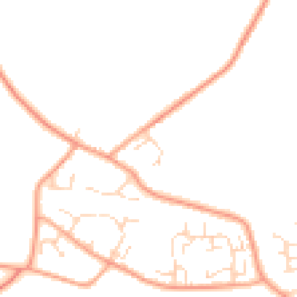 Daytime road noise heatmap for CO10 0AS