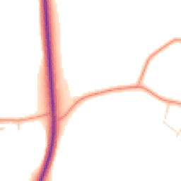 Daytime road noise heatmap for CO10 0BE