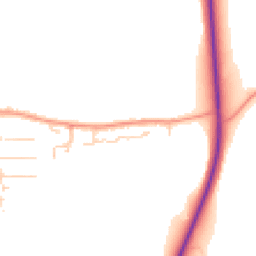 Daytime road noise heatmap for CO10 0BQ