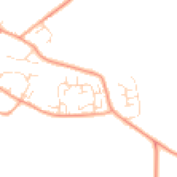 Daytime road noise heatmap for CO10 0BZ
