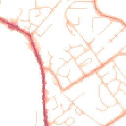 Daytime road noise heatmap for CO10 0DD