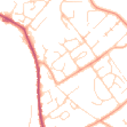 Daytime road noise heatmap for CO10 0DF