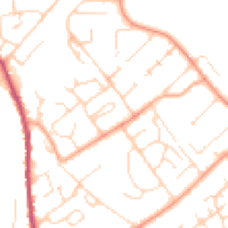 Daytime road noise heatmap for CO10 0DL