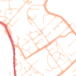 Daytime road noise heatmap for CO10 0DP