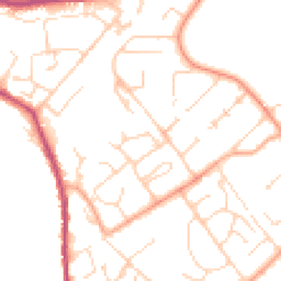 Daytime road noise heatmap for CO10 0DS