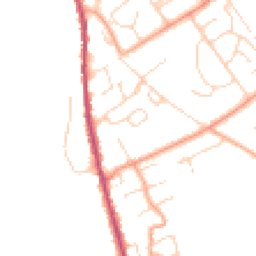 Daytime road noise heatmap for CO10 0GE