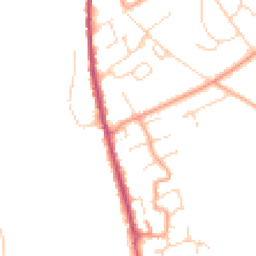 Daytime road noise heatmap for CO10 0JD