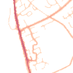 Daytime road noise heatmap for CO10 0JW