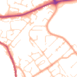 Daytime road noise heatmap for CO10 0LJ