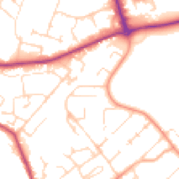 Daytime road noise heatmap for CO10 0LN