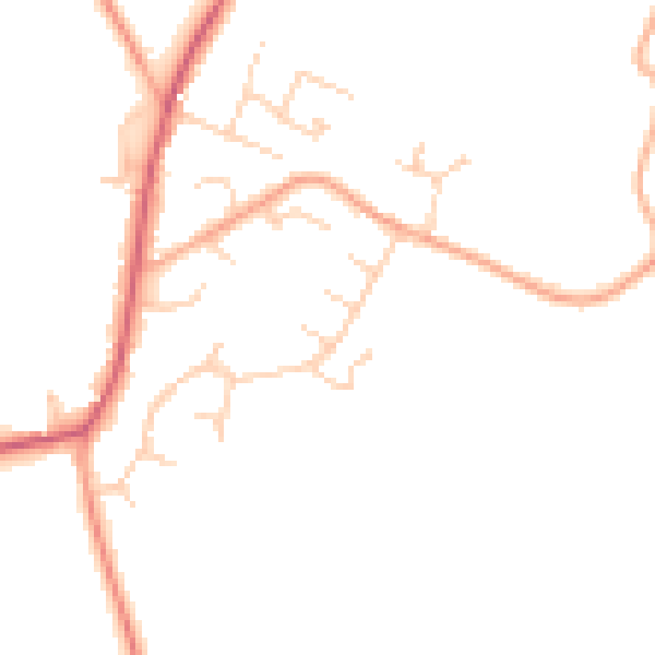 Daytime road noise heatmap for CO10 0RT