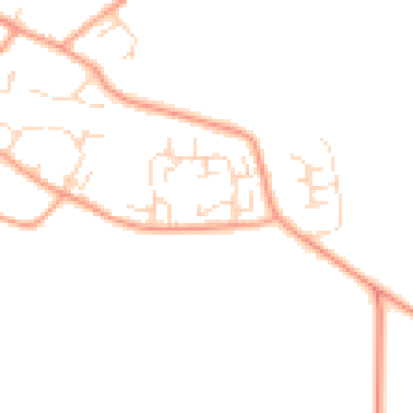 Daytime road noise heatmap for CO10 0UJ