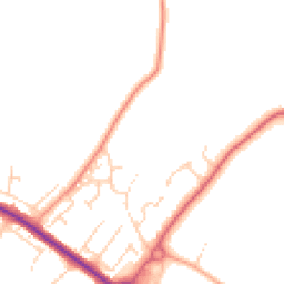 Daytime road noise heatmap for CO10 0ZD