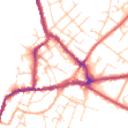 Daytime road noise heatmap for CO10 1DD