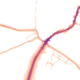 Daytime road noise heatmap for CO10 1DE