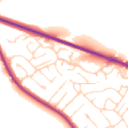 Daytime road noise heatmap for CO10 1GR