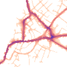 Daytime road noise heatmap for CO10 1HB