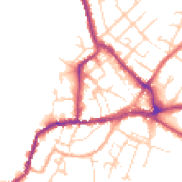 Daytime road noise heatmap for CO10 1HJ