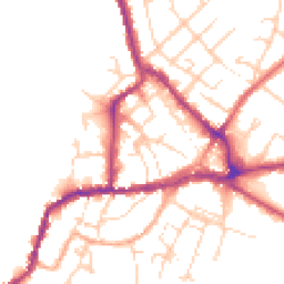Daytime road noise heatmap for CO10 1HT