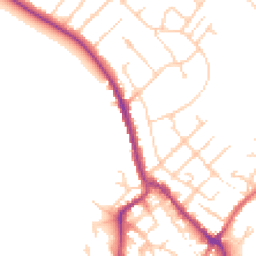 Daytime road noise heatmap for CO10 1JT