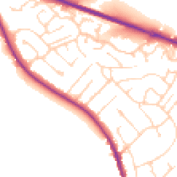 Daytime road noise heatmap for CO10 1LH