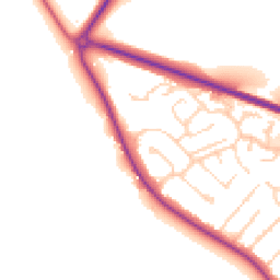 Daytime road noise heatmap for CO10 1LJ