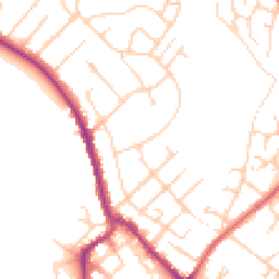 Daytime road noise heatmap for CO10 1NJ