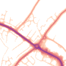 Daytime road noise heatmap for CO10 1PN