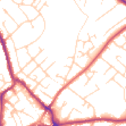 Daytime road noise heatmap for CO10 1QZ