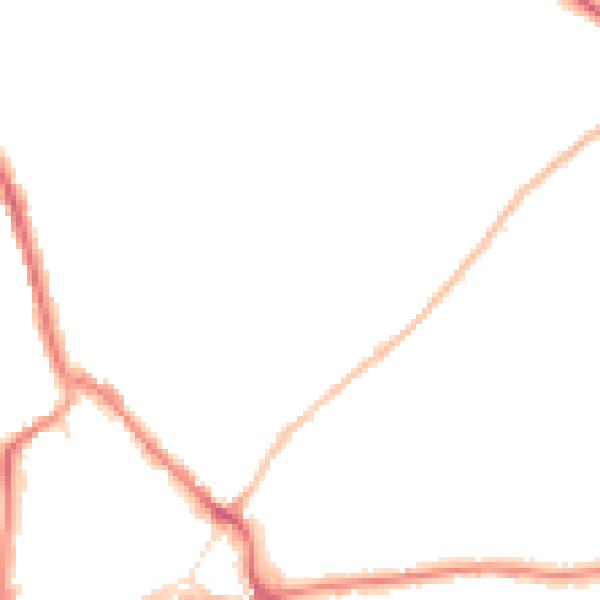 Night-time road noise heatmap for CO10 1QZ