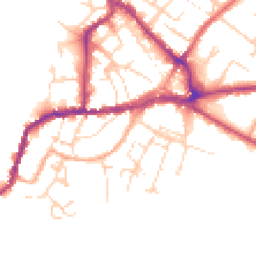 Daytime road noise heatmap for CO10 2AA
