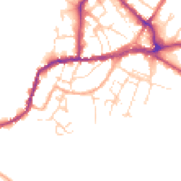 Daytime road noise heatmap for CO10 2AG