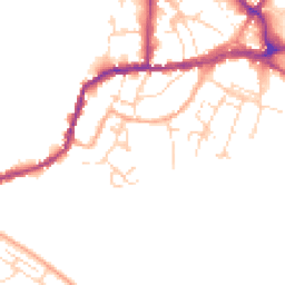 Daytime road noise heatmap for CO10 2AL