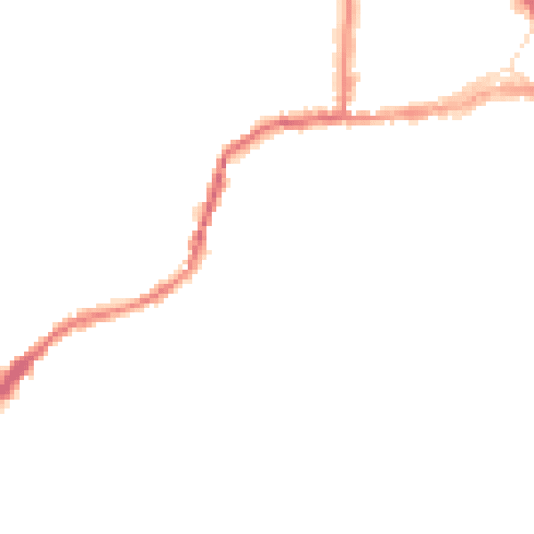 Night-time road noise heatmap for CO10 2AQ