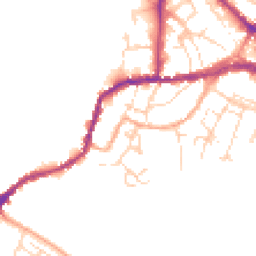 Daytime road noise heatmap for CO10 2BQ