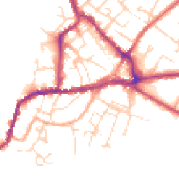 Daytime road noise heatmap for CO10 2ET
