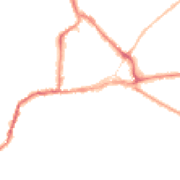 Night-time road noise heatmap for CO10 2ET