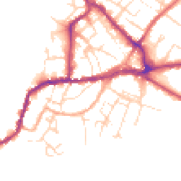 Daytime road noise heatmap for CO10 2FY