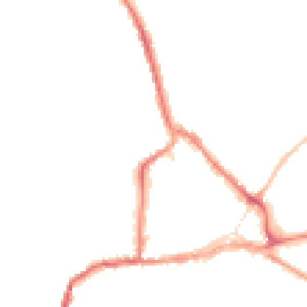 Night-time road noise heatmap for CO10 2HT