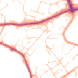 Daytime road noise heatmap for CO10 2JG