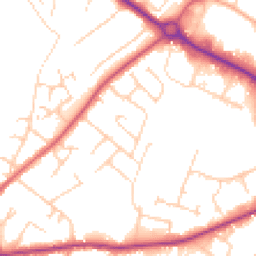 Daytime road noise heatmap for CO10 2QH